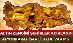 Türkiye'nin altın zengini şehirleri açıklandı: Afyonkarahisar listede var mı?