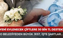 O belediye açıkladı: Yeni evlenecek gençlere 30 bin TL destek
