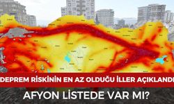Türkiye'de deprem riski en düşük olan iller açıklandı: Afyonkarahisar listede var mı?