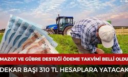 2026 mazot gübre desteği ödeme takvimi belli oldu: Dekar başına 310 TL ödeme yapılacak