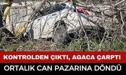 Feci Kaza: Otomobil Ağaçlara Çarptı, 2 Kişi Hayatını Kaybetti