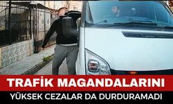 YOL ORTASINDA SİNİR KRİZİ! Sürücü Kamyonete Saldırdı