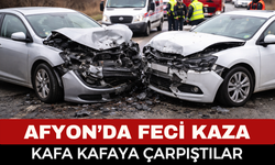 Afyonkarahisar’da Korkunç Kaza: Kafa Kafaya Çarpıştılar