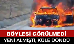 Afyon'da Talihsiz Olay: 5 Saatlik Mutluluk Kül Oldu! İstanbul'dan Aldığı Otomobili Afyon Girişinde Yandı