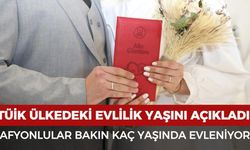 Afyon’da kadınlar ve erkekler kaç yaşında evleniyor?