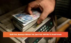 Kefil Yok, Bankaya Gitmek Yok, Şart Yok: 400 Bin TL Kredi Fırsatı