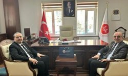 AFSÜ Rektörü Adem Aslan İl Müftüsü Lütfü İmamoğlu’nu ziyaret etti