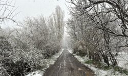 Afyonkarahisar'da Kış Geri Döndü: Lapa Lapa Kar Yağışı İlçeyi Beyaza Bürüdü!