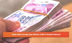Okula Giden Çocuğu Olan Ailelere 4.500 TL Destek Ödemesi