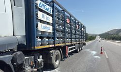 Afyonkarahisar’da Korku Dolu Anlar: Tüp Yüklü Tırda Yangın