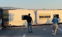 Yolcu otobüsü devrildi! 31 kişi yaralandı