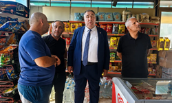Başkan Mısırlıoğlu’ndan yangından zarar gören markete ziyaret