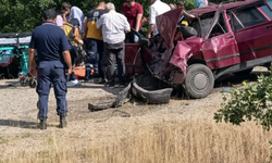 Hocalar’da feci çarpışma! İki otomobil birbirine girdi, 1 kişi öldü