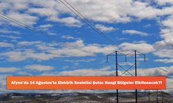 Afyon’da 14 Ağustos'ta Elektrik Kesintisi Şoku: Hangi Bölgeler Etkilenecek?