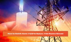 Afyon’da Elektrik Alarmı: 3 Eylül’de Başlıyor, 4 Gün Boyunca Sürecek!