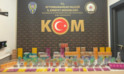 Afyon’da iş yerine ani baskın! İçeriden bakın neler çıktı