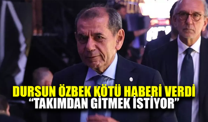 Başkan Özbek o futbolcu ile ilgili kötü haberi verdi