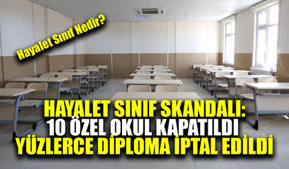 MEB'den “Hayalet Sınıf” operasyonu özel okullar kapatıldı