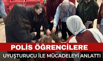 Afyon'da polis öğrencilerle eğitim verdi