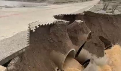 Sandıklı’da Dere Taştı, Yol Çöktü: Akdağ Yolu Araç Trafiğine Kapatıldı