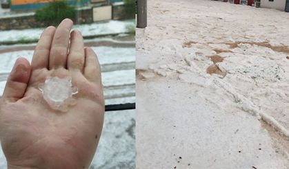 Afyonkarahisar’da Yaz Günü Kış Yaşandı: Taşoluk Beldesini Aniden Bastıran Dolu Vurdu!