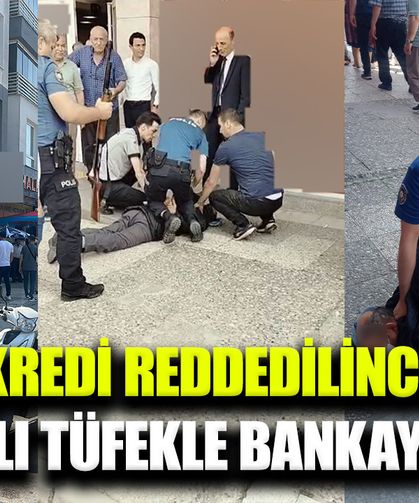 Kredi vermeyen bankayı pompalı tüfekle bastı