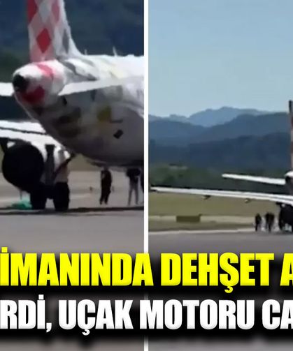 Havalimanına izinsiz giren şahıs uçak motoruna kapılarak hayatını kaybetti
