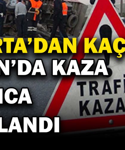 Polisten kaçan sürücü kaza yapınca yakalandı