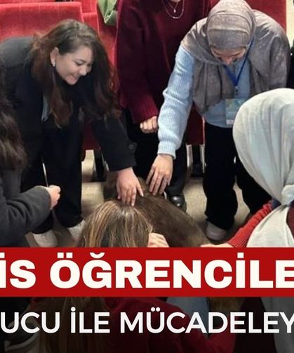 Afyon'da polis öğrencilerle eğitim verdi