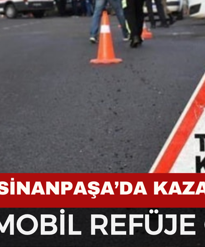 Afyon’da Otomobil Refüje Girdi