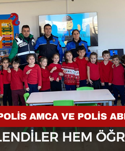 Afyon'da Miniklere "Polis Amca ve Polis Abla" Sürprizi