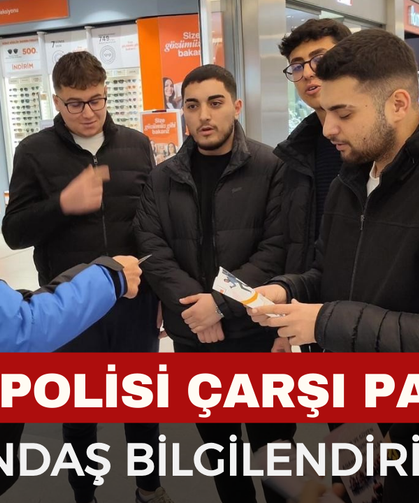 Afyon Polisi Çarşı Pazarda Bilgilendirme Yapıyor