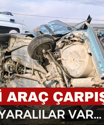 Otomobiller çarpıştı, hurdaya döndü