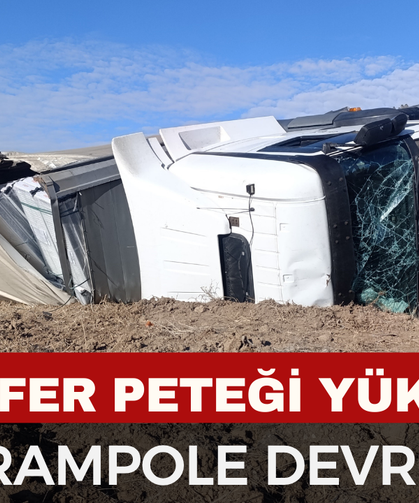 Kalorifer Peteği Yüklü Tır Devrildi