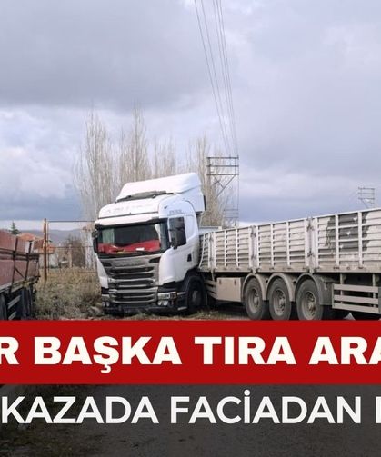 Afyon'da tır kazasında faciadan dönüldü