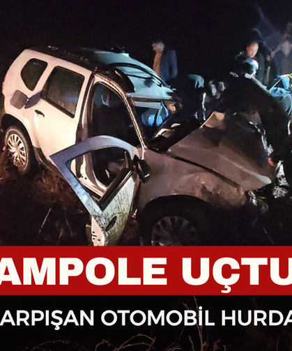 Dinar’da Feci Kaza! Otomobil Hurdaya Döndü