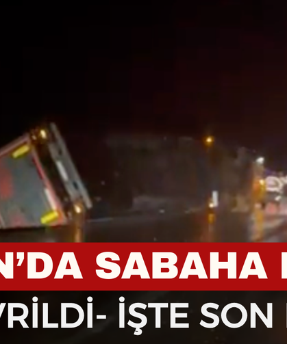 Afyon'da Sabaha Karşı Tır Devrild