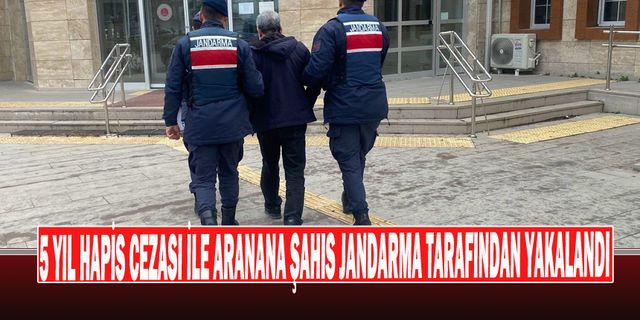 5 Yıl Hapis Cezası İle Aranana Şahıs Jandarma Tarafından Yakalandı