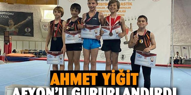 Ahmet Yiğit jimnastik Türkiye şampiyonasında bronz madalya kazandı