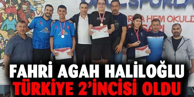 Fahri Agah Haliloğlu Türkiye 2.'si oldu!