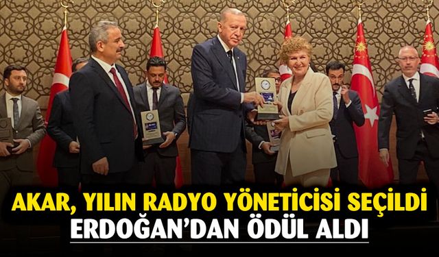 Gün FM Yöneticisi Akar, Cumhurbaşkanı'ndan Ödül Aldı