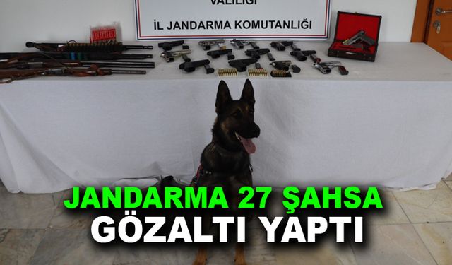 Eğlencelerde havaya ateş açan 27 şahsı jandarma yakaladı