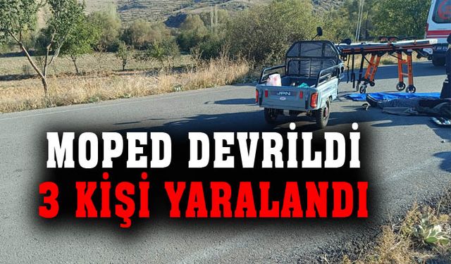 Moped kazası 3 yaralı