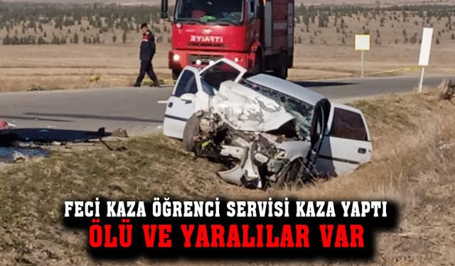 Afyonkarahisar’da öğrenci servisi kaza yaptı 3 ölü 2 yaralı