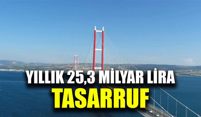 Çanakkale Köprüsü ile Yıllık 25,3 Milyar Lira Tasarruf