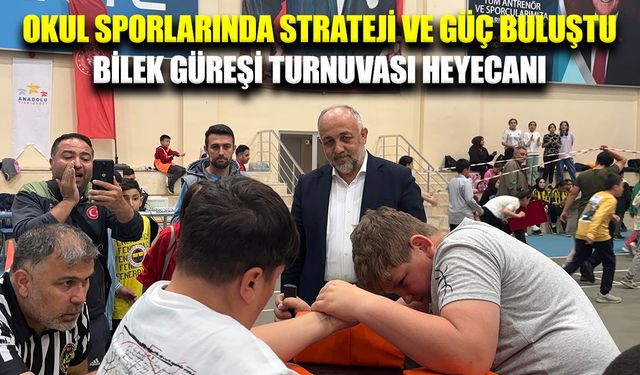 Afyonkarahisar'da okul sporlarında bilek güreşi heyecanı