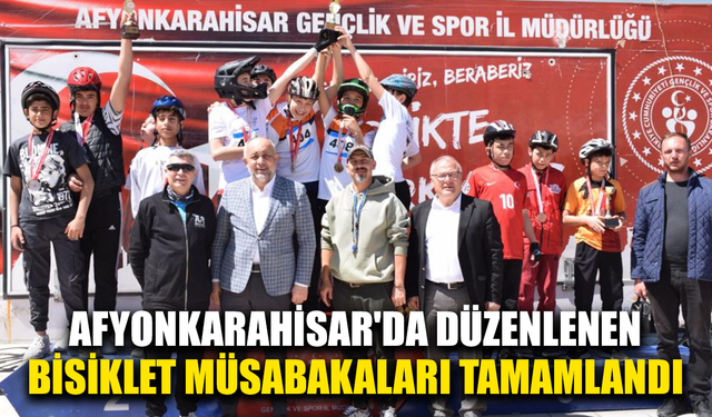 Afyonkarahisar'da düzenlenen bisiklet müsabakaları tamamlandı