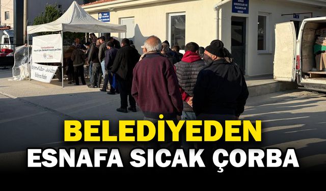 Dinar Belediyesi’nden Esnafa Sıcak Çorba İkramı