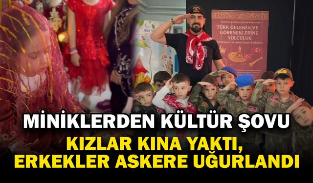 İscehisar Anaokulu’nda kına ve asker eğlencesi etkinliği