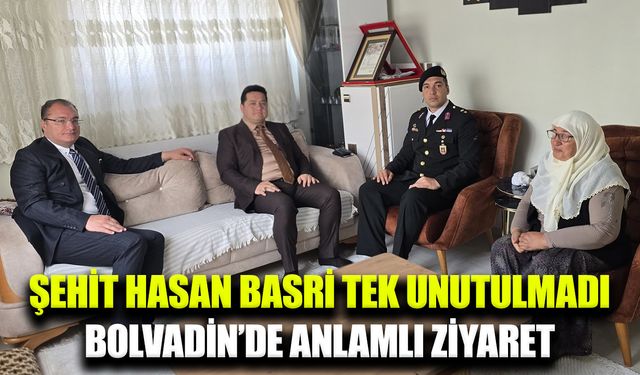 Şehit Hasan Basri Tek’in sene-i devriyesinde anlamlı ziyaret